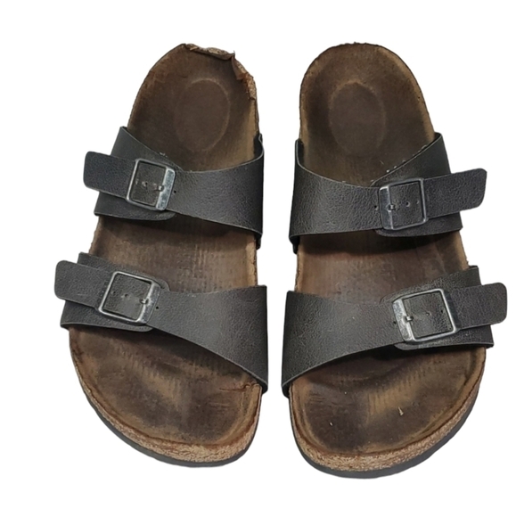 Birkenstock Women Comfort Sandals Slide 2 strap Sandals Flats shoes sz 37/6 - Picture 1 of 12